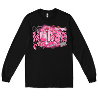 Black breast cancer nurse Long Sleeve Tee - LillyAllenDesigns
