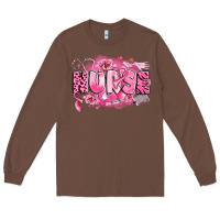 Chestnut breast cancer nurse Long Sleeve Tee - LillyAllenDesigns