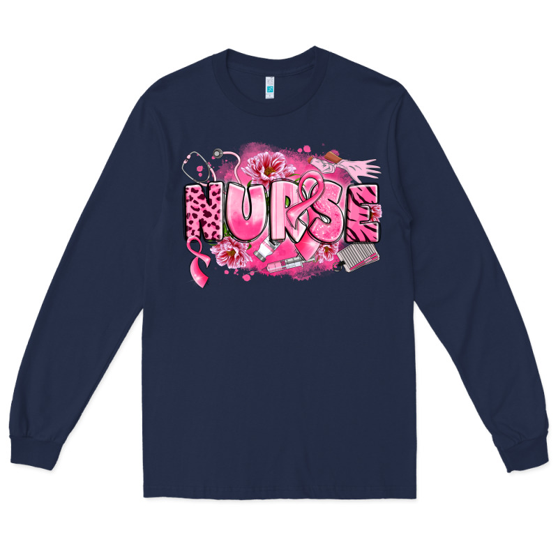 Breast Cancer Nurse Long Sleeve Tee by LillyAllenDesigns | Teevron