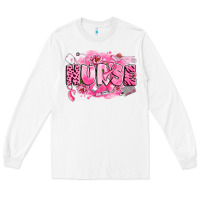 White breast cancer nurse Long Sleeve Tee - LillyAllenDesigns