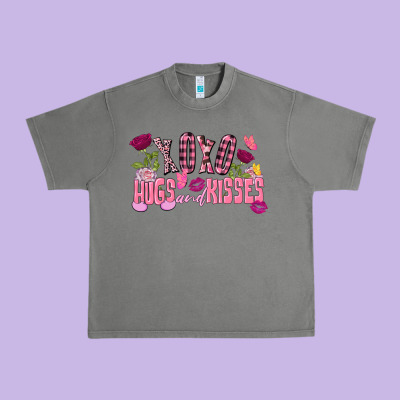Xoxo Hugs And Kisses Valentine's Day Urban Heavy Tee Designed By Fadigitalartstudio