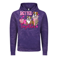 Cloud Purple Be Mine Valentine Dog Vintage Hoodie - CowhideDigitalArt