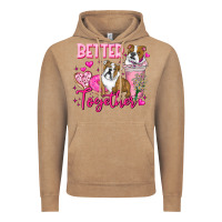 Vintage Coffee Be Mine Valentine Dog Vintage Hoodie - CowhideDigitalArt