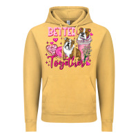 Vintage Mustard Be Mine Valentine Dog Vintage Hoodie - CowhideDigitalArt