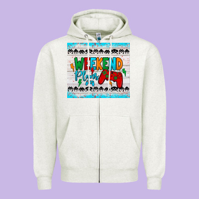 Weekend Plans Zipper Hoodie Designed By Jahusdesignshop