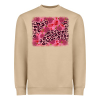 Mushroom valentine's day roses leopard background Heavyweight Sweatshirt - JahusDesignShop
