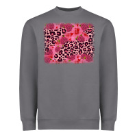 Storm valentine's day roses leopard background Heavyweight Sweatshirt - JahusDesignShop