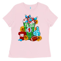 Bubblegum Pink Football Frappe Ladies Tee - FaDigitalArtStudio