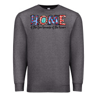 Charcoal Heather home of the because of the brave Premium Sweatshirt - JahusDesignShop