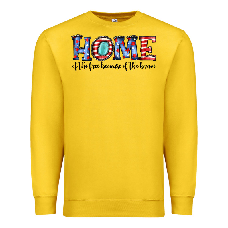 Home Of The Because Of The Brave Premium Sweatshirt by JahusDesignShop | Teevron