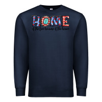 Navy home of the because of the brave Premium Sweatshirt - JahusDesignShop