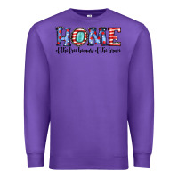 Purple home of the because of the brave Premium Sweatshirt - JahusDesignShop