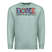 Seafoam home of the because of the brave Premium Sweatshirt - JahusDesignShop