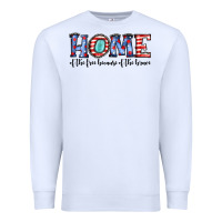 White home of the because of the brave Premium Sweatshirt - JahusDesignShop