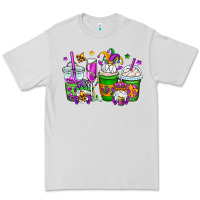 Dove Grey mardi gras gnomes coffee cups Premium Tee - OliviaCreatesArt