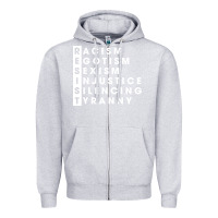 Heather Grey resist   political resistance Zipper Hoodie - baoMotion
