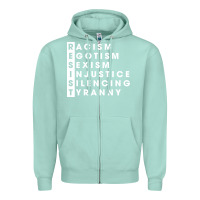 Seafoam resist   political resistance Zipper Hoodie - baoMotion