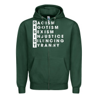 Sports Green resist   political resistance Zipper Hoodie - baoMotion