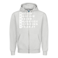 Dove Grey resist   political resistance Zipper Hoodie - baoMotion