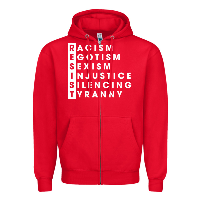 Resist   Political Resistance Zipper Hoodie by baoMotion | Teevron