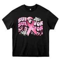 Black survivor breast cancer Heavy Core Tee - CowGirlArtShop
