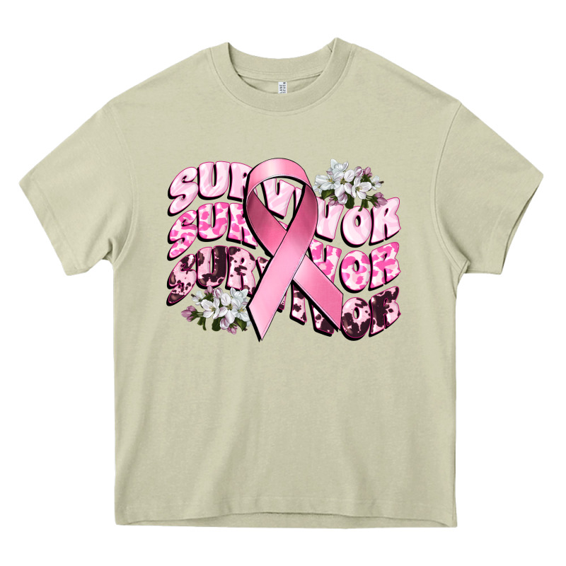 Survivor Breast Cancer Heavy Core Tee by CowGirlArtShop | Teevron