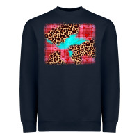Navy valentine's day leopard background Heavyweight Sweatshirt - JahusDesignShop
