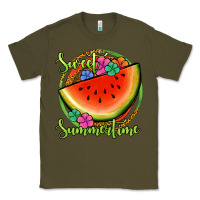 Army Green sweet summertime watermelon Classic Tee - Jasminsmagicworld