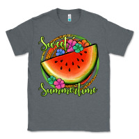 Charcoal Heather sweet summertime watermelon Classic Tee - Jasminsmagicworld