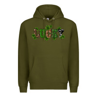 Army Green st patricks day lucky shamrock Premium Hoodie - RanaPortraitStore