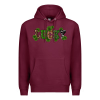 Burgundy st patricks day lucky shamrock Premium Hoodie - RanaPortraitStore