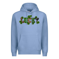 Colony Blue st patricks day lucky shamrock Premium Hoodie - RanaPortraitStore