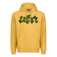 Mustard st patricks day lucky shamrock Premium Hoodie - RanaPortraitStore