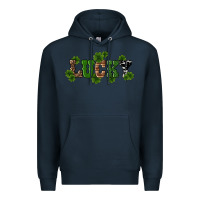 Navy st patricks day lucky shamrock Premium Hoodie - RanaPortraitStore