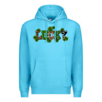 Ocean Blue st patricks day lucky shamrock Premium Hoodie - RanaPortraitStore