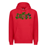 Red st patricks day lucky shamrock Premium Hoodie - RanaPortraitStore