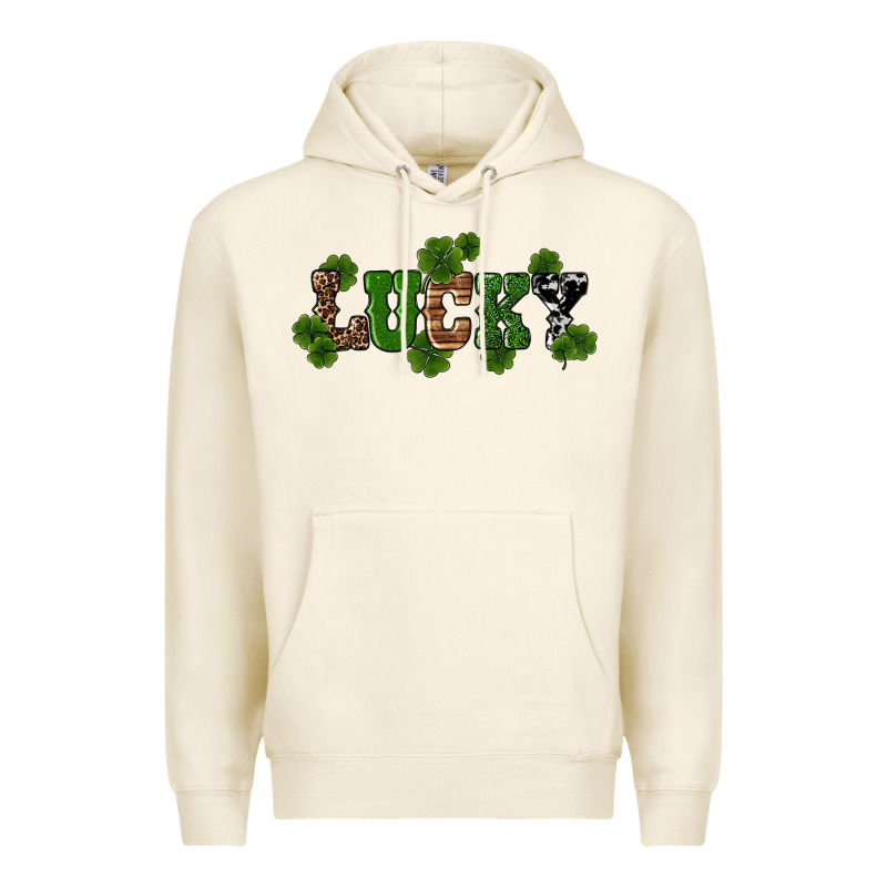 St Patricks Day Lucky Shamrock Premium Hoodie by RanaPortraitStore | Teevron