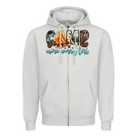 Dove Grey camp more worry less Zipper Hoodie - JahusDesignShop