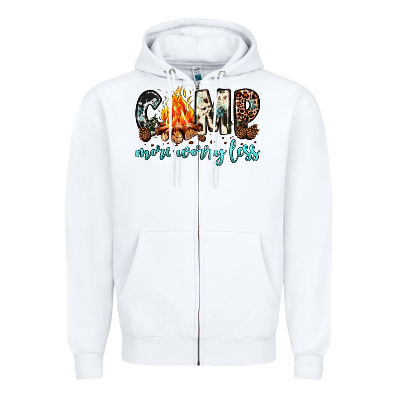 Camp More Worry Less Zipper Hoodie by JahusDesignShop | Teevron