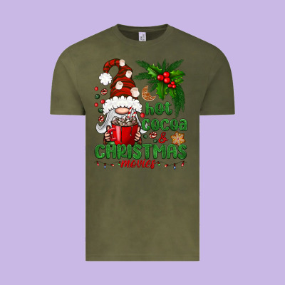 Hot Cocoa And Christmas Movie Vintage Tee Designed By Bundleandbundleshop