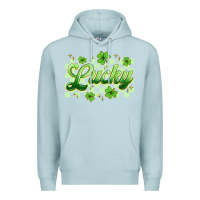 Blue Mist checkered lucky Premium Hoodie - Artiststas