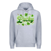 Heather Grey checkered lucky Premium Hoodie - Artiststas