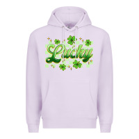 Lilac checkered lucky Premium Hoodie - Artiststas