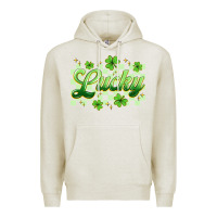 Oatmeal Heather checkered lucky Premium Hoodie - Artiststas