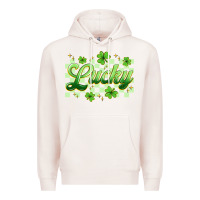 Pale Pink checkered lucky Premium Hoodie - Artiststas