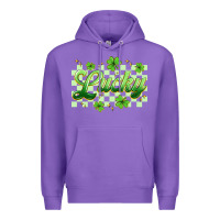 Purple checkered lucky Premium Hoodie - Artiststas