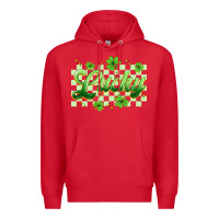Red checkered lucky Premium Hoodie - Artiststas