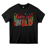 Black Love is wild Valentine's Day Heavy Core Tee - HowdyJamesFarm