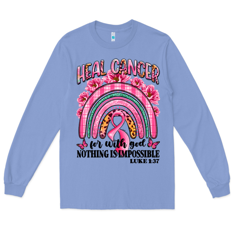 Heal Cancer Rainbow Long Sleeve Tee by LillyAllenDesigns | Teevron
