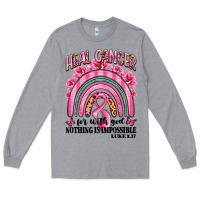 Heather Grey heal cancer rainbow Long Sleeve Tee - LillyAllenDesigns